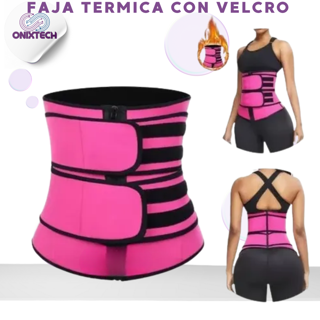 Faja Termica Ajustable Velcro Mujer