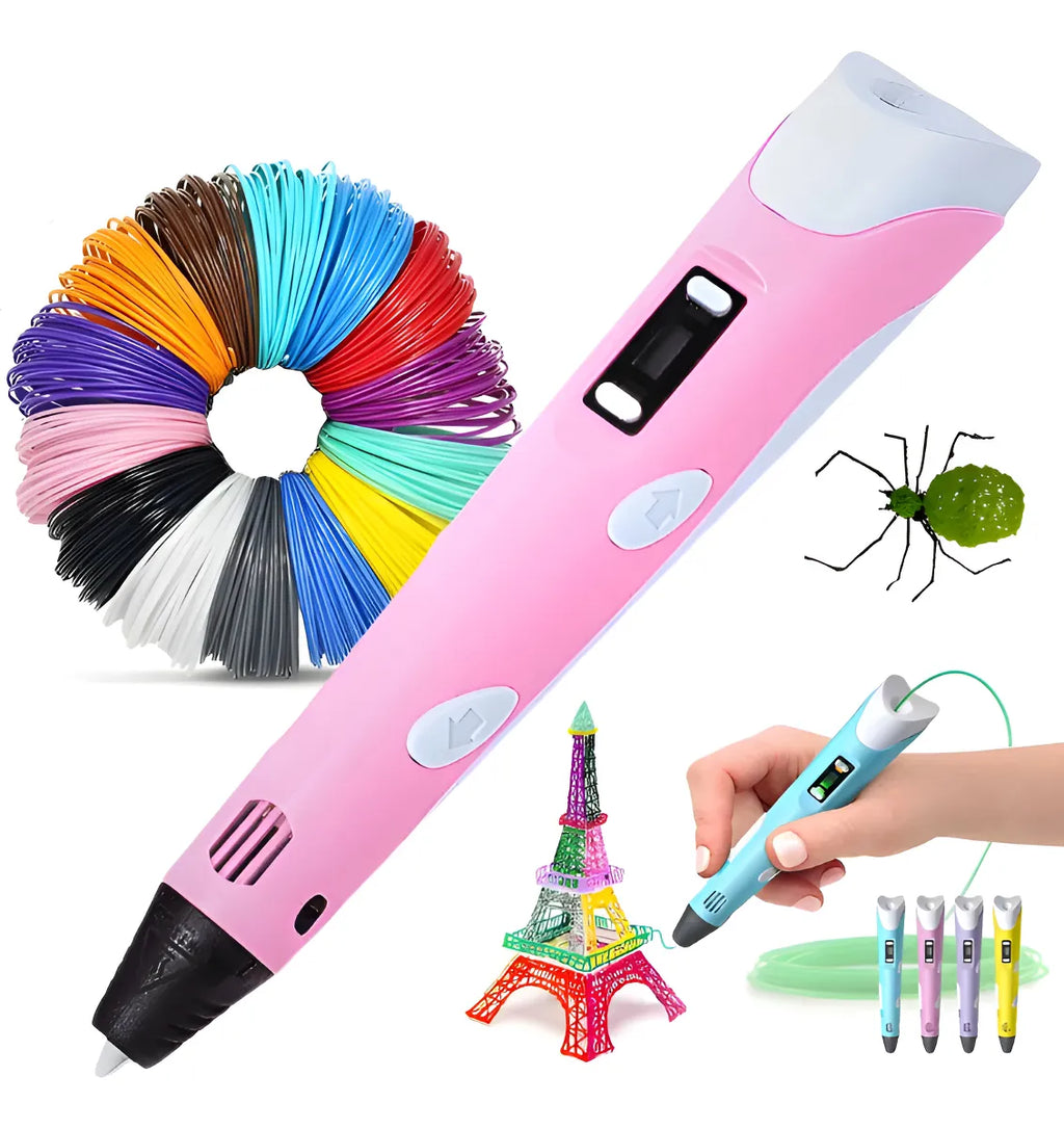 LAPIZ 3D + BASE Y 3 FILAMENTOS