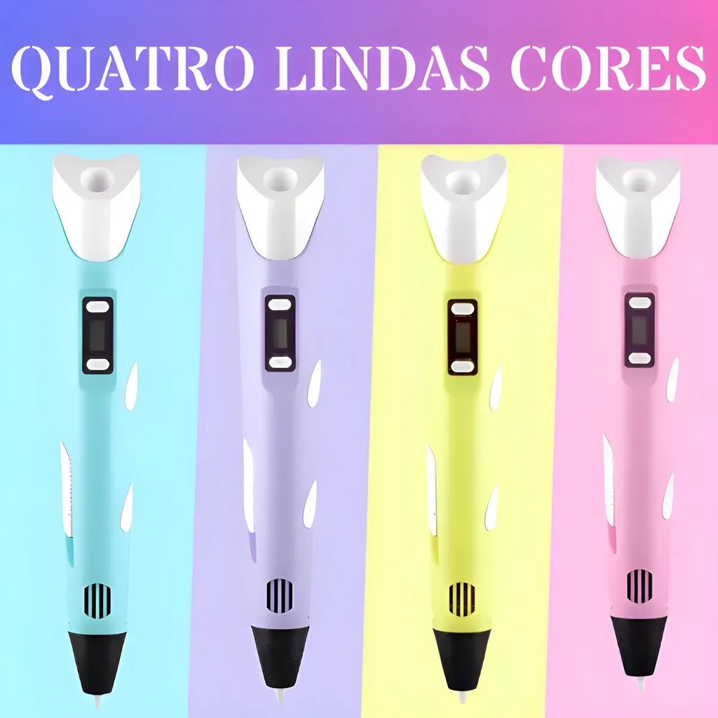 LAPIZ 3D + BASE Y 3 FILAMENTOS